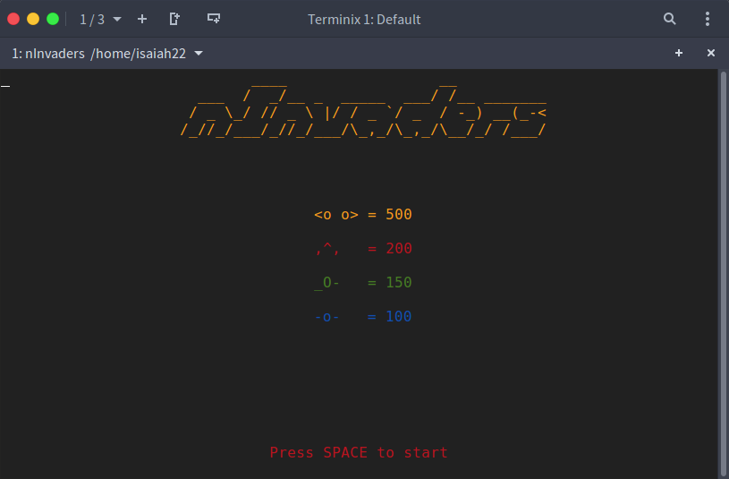 juegos-de-terminal-ninvaders