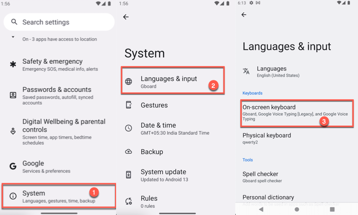 Abrir configuración del sistema