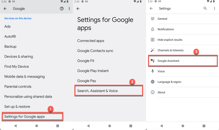 Abrir la configuración del asistente