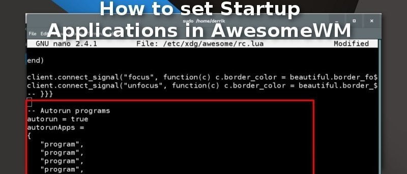 How to Set Startup Applications in AwesomeWM