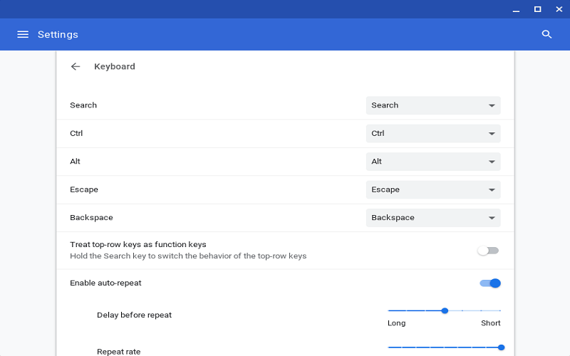 Reasignar atajos de teclado de Chromebook 4