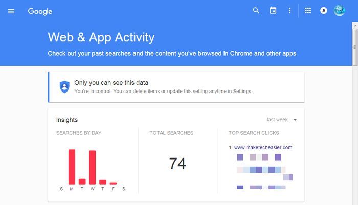 Aproveche al máximo su cuenta de Google Historial web de Google