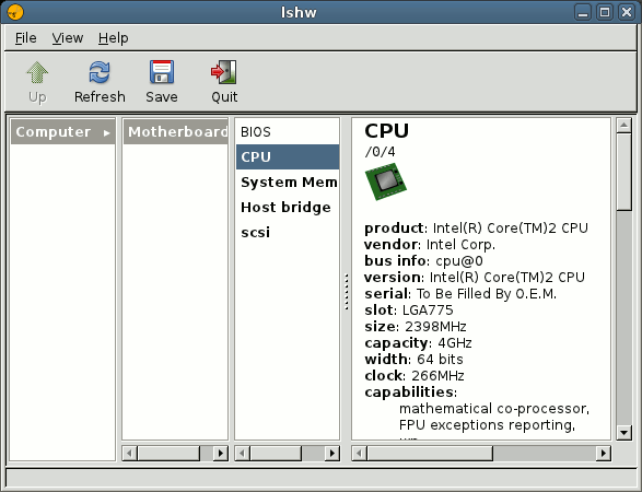 linuxhardware-lshwgtk