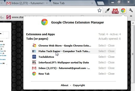 chrome-manager-seleccionar-pestaña