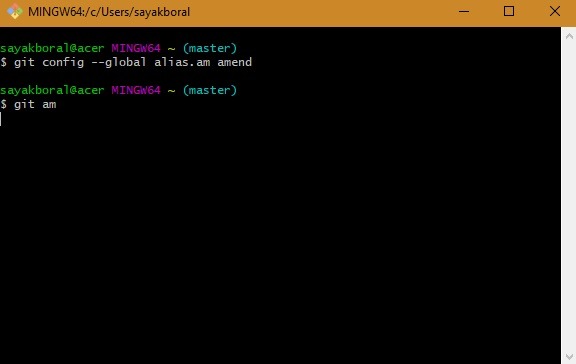 Git Alias ​​Modificar