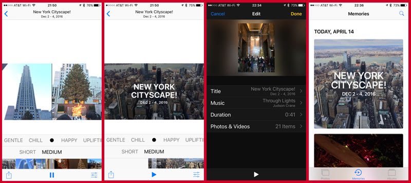 Puede guardar y editar sus presentaciones de diapositivas desde la aplicación Fotos de su iPhone en iOS 10+.