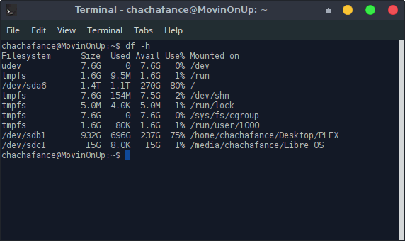 libre-os-usb-df-h-terminal