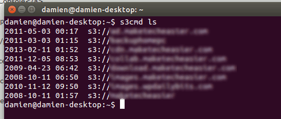 s3cmd-list-bucket