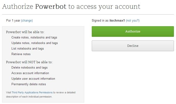 powerbot-autorizar-evernote