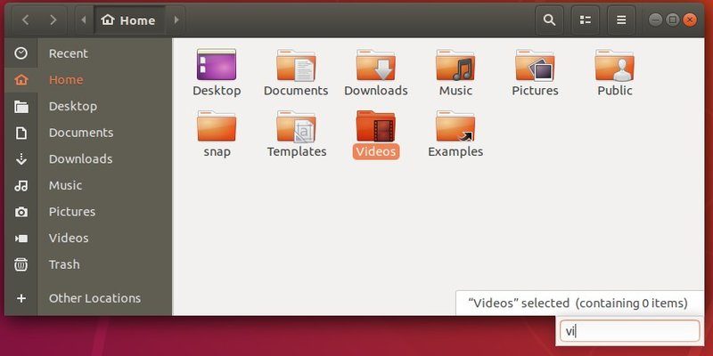 Cómo traer de vuelta la 'búsqueda de escritura anticipada' de Nautilus en Ubuntu 18.04