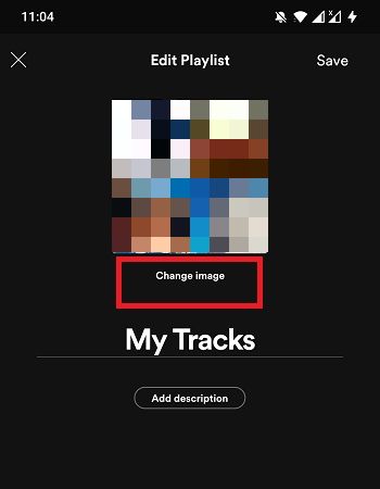 Cambiar la edición de imagen de la lista de reproducción de Spotify
