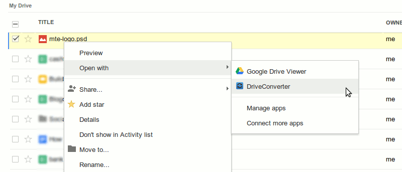 Conversión de archivos en Google Drive con DriveConverter