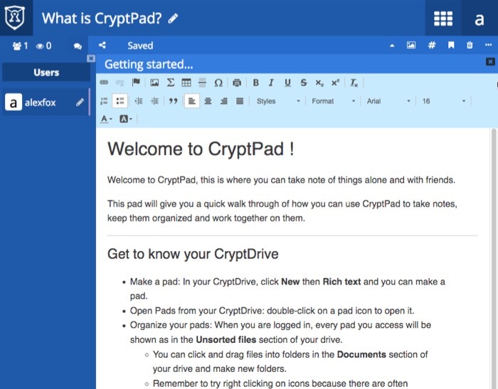 Cryptpad Enfocado en la privacidad Alternativas de Google Google Docs