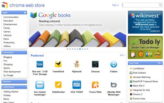 Tienda virtual de Chrome