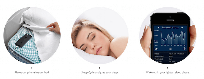 seguimiento del sueño con alarma