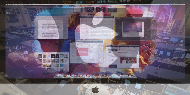 Mac OS X Mission Control allows users to have multiple desktops for better workflow with one monitor.