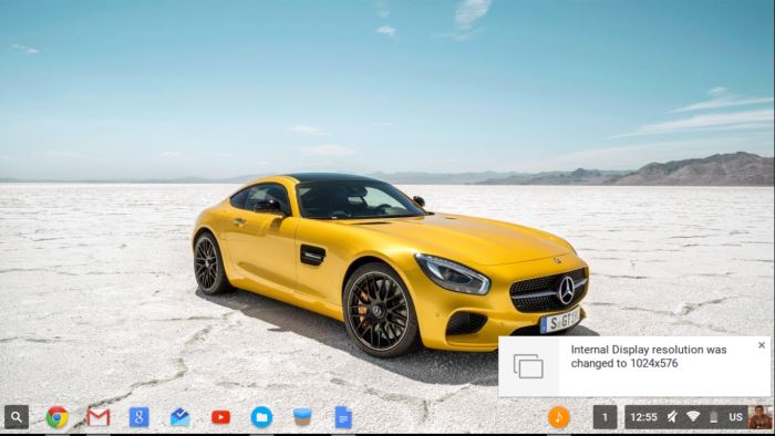 Cambiar la resolución de pantalla interna en Chromebook.