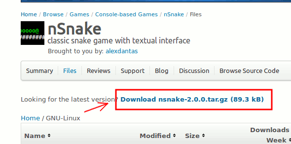 nsnake-descarga-código-fuente