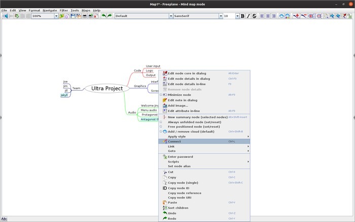 Organice proyectos y pensamientos con los nodos Freeplane Connect