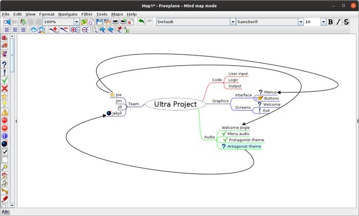 Organice proyectos y pensamientos con Freeplane Agregar iconos