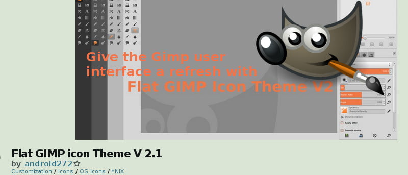 Actualice la interfaz de usuario de GIMP con Flat GIMP