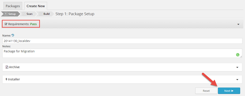 configuración del paquete duplicador