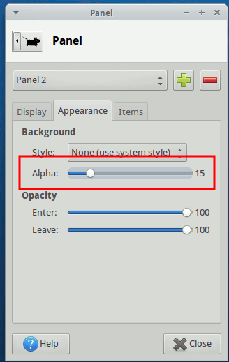 xfce-nuevo-panel-alfa-configuración