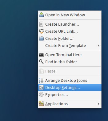 configuración de escritorio xfce