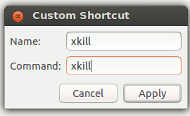 Configure un nuevo comando xkill en ubuntu