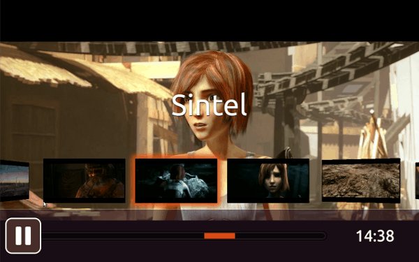 Ubuntu TV saltando a través de Sintel