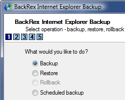 Cómo hacer una copia de seguridad de la configuración de Internet Explorer con BackRex