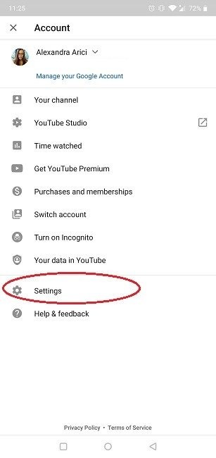 Cómo reducir la configuración de uso de Youtube1