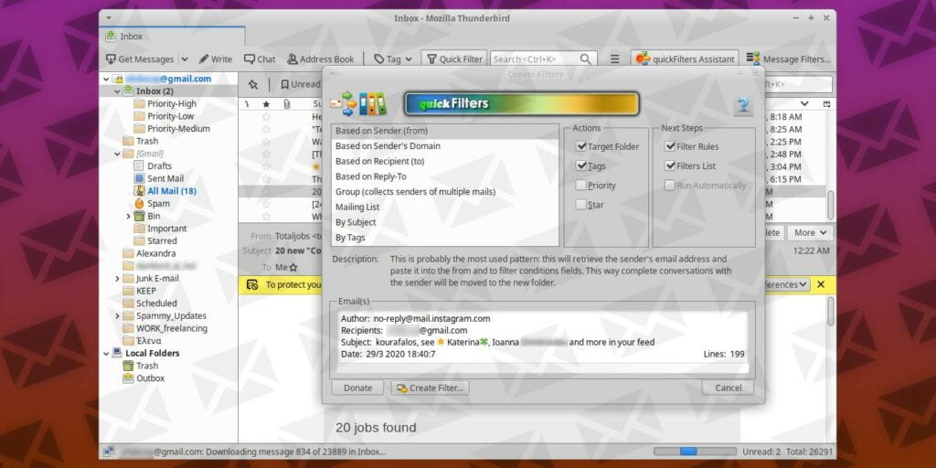 Organized Inbox Thunderbird Quickfilters Featured