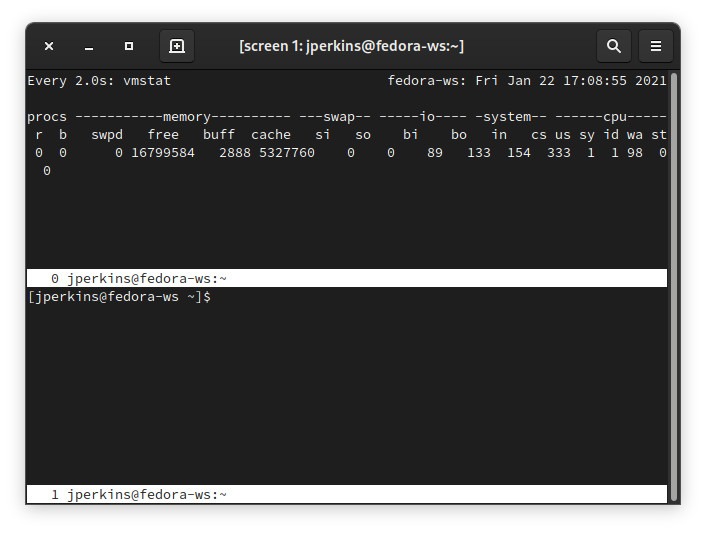 Tmux Vs Pantalla Pantalla Pantalla dividida 1