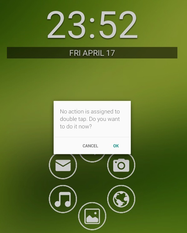 Función de doble toque Smart Launcher.