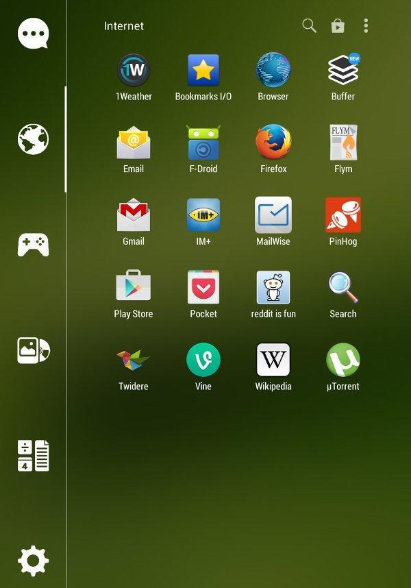 Cajón de aplicaciones Smart Launcher.