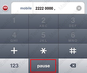 iPhone-Ingresar-Línea Directa-Número-Pausa