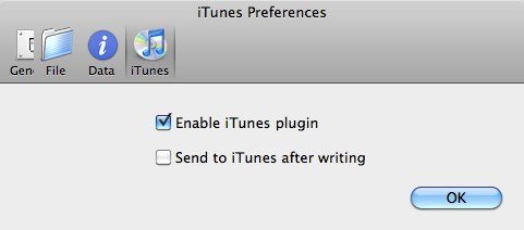 Preferencias de iTunes de metax