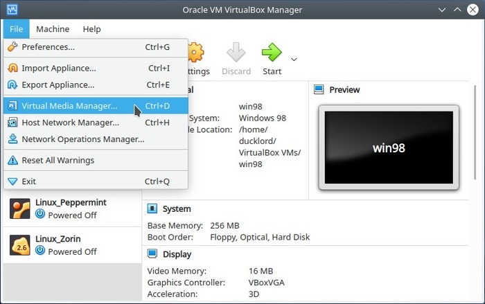 Cambiar Virtualbox Uuid Virtualbox Virtual Media Manager