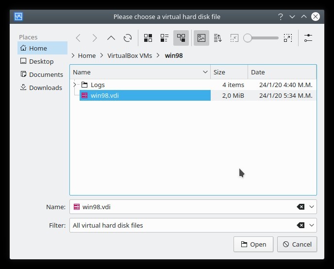 Cambiar Virtualbox Uuid Virtualbox Seleccionar archivo de disco duro actualizado