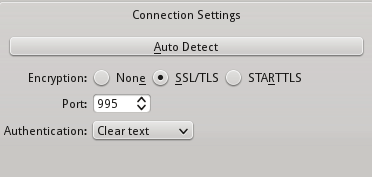 Configuración SSL de Kmail