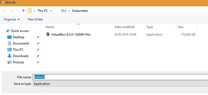 Instalar Kubectl en el disco duro