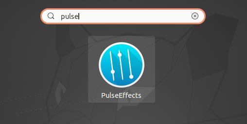 Actualización de audio gratuita con Pulseeffects Pulseeffects en el menú de aplicaciones