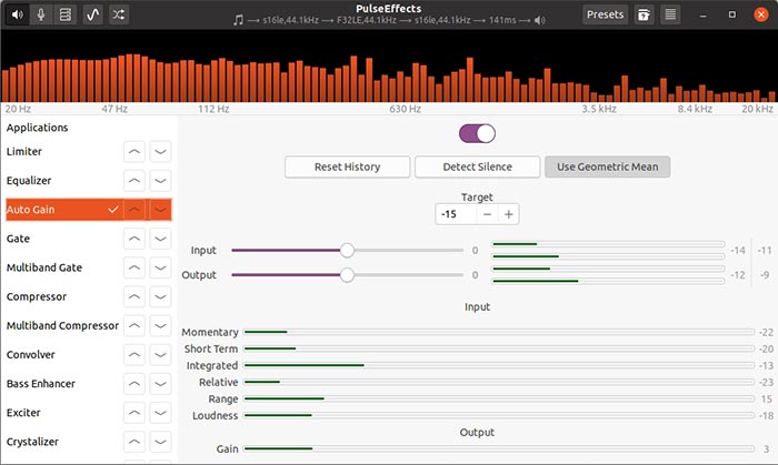 Actualización de audio gratuita con Pulseeffects Auto Gain