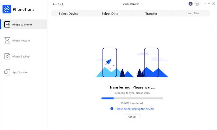 Transferencia de teléfono a teléfono