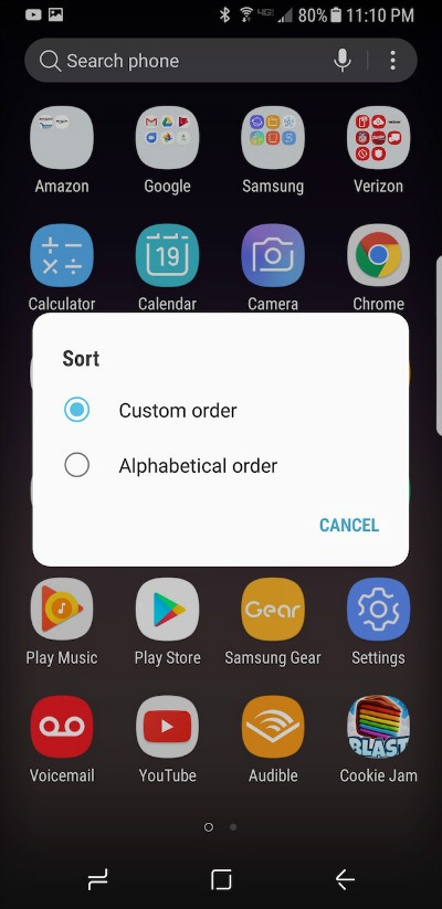 samsung-galaxy-s8-sort-app-cajón-alfabéticamente