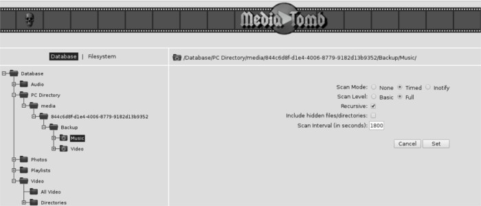 directorio de actualizaciones de mediatomb