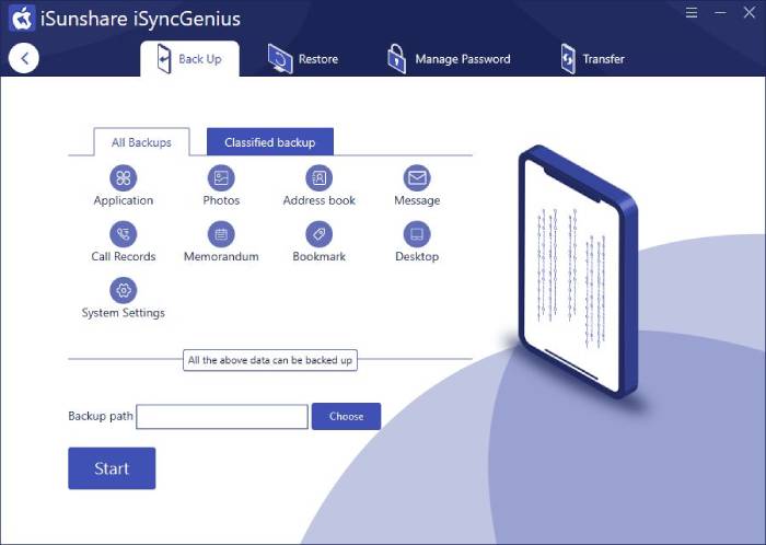 Copias de seguridad de Isyncgenius