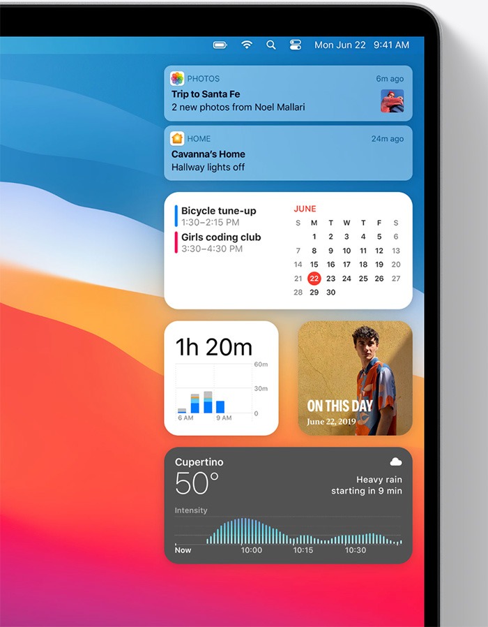 Widgets de Macos Big Sur