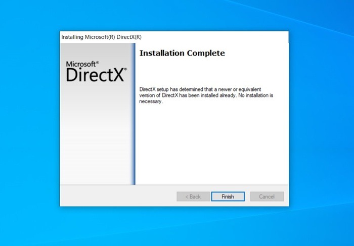 El instalador de Directx ya instaló 1